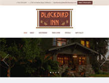 Tablet Screenshot of blackbirdinnnapa.com